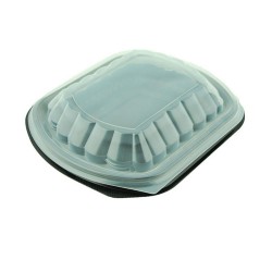 Caserole negre PP 1000ml MW cu capac