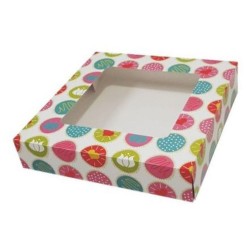 Cutie prajituri 19x19x5cm cu fereastra Cutie prajituri 19x19x5cm cu fereastra