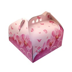 Cutie tort 25X36cm model floral